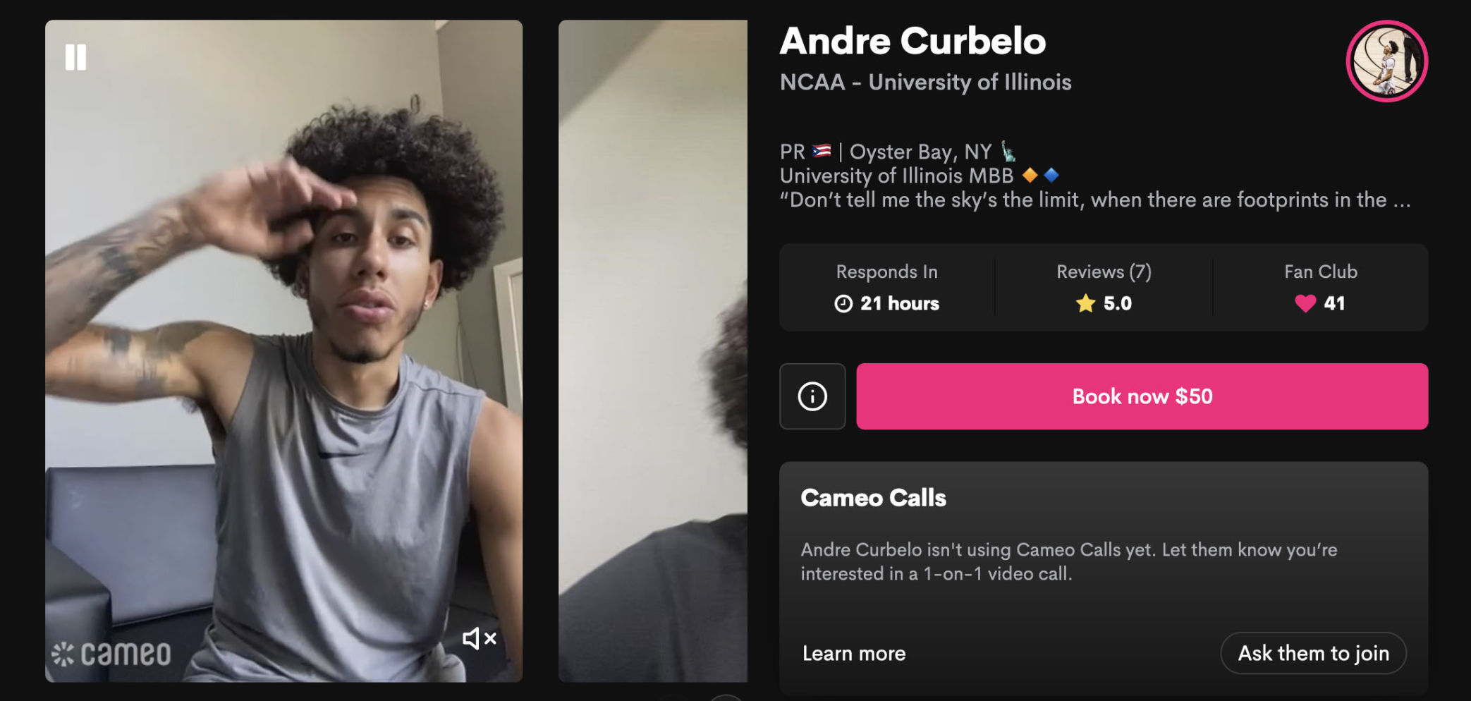 Curbelo on Cameo